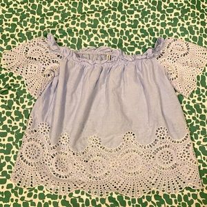 Stradivarius eyelet blouse